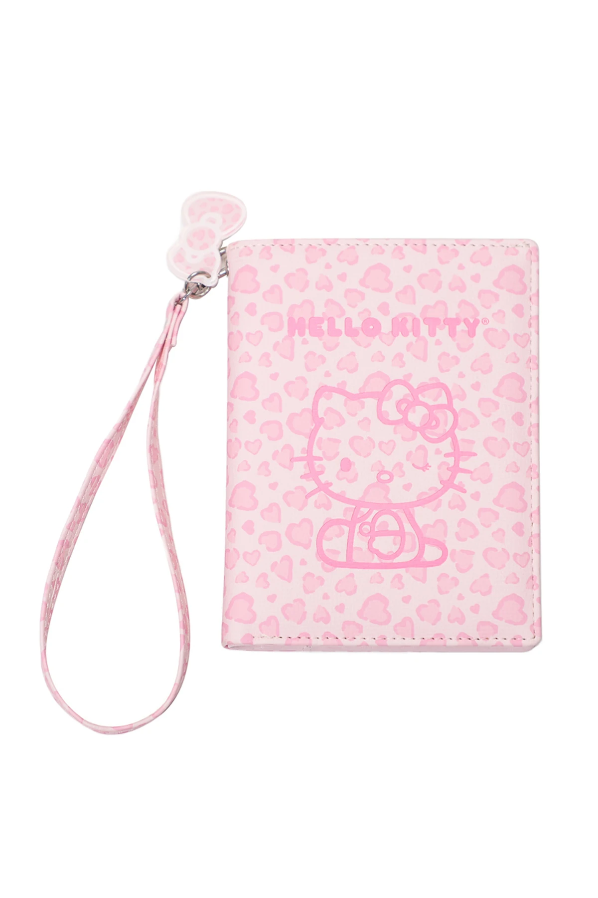 Hello Kitty Lisanslı Leopar Desenli Pasaport Kartlık (Pembe)