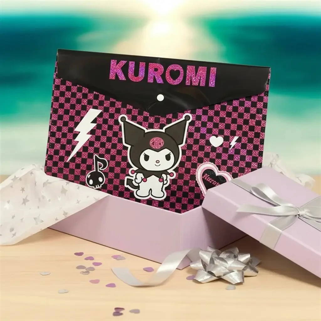 Timon Sanrio Lisanslı Kuromi Çıtçıtlı Dosya – Dayanıklı ve Renkli