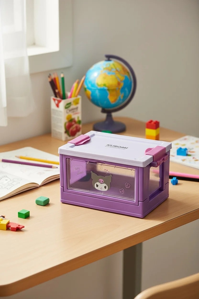 Sanrio Lisanslı Kuromi Mini Bavul Saklama Kutusu