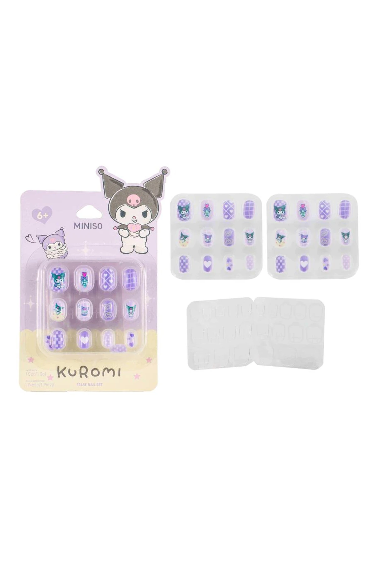 Sanrio Lisanslı Kuromi Jöle Yapışkanlı Şeritli Mor TakmaTırn