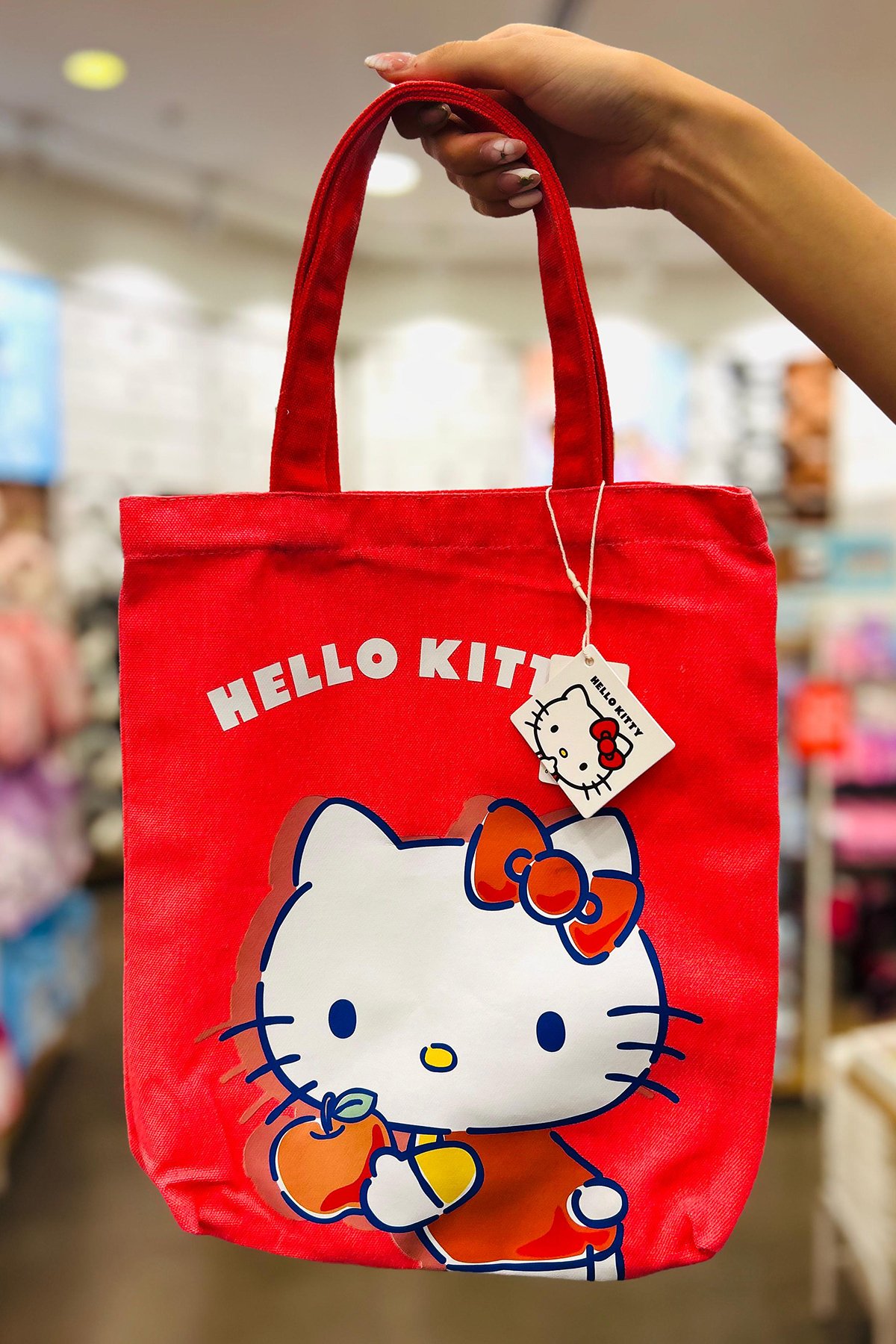 Sanrio Lisanslı Bez Alışveriş Çantası - Hello Kitty