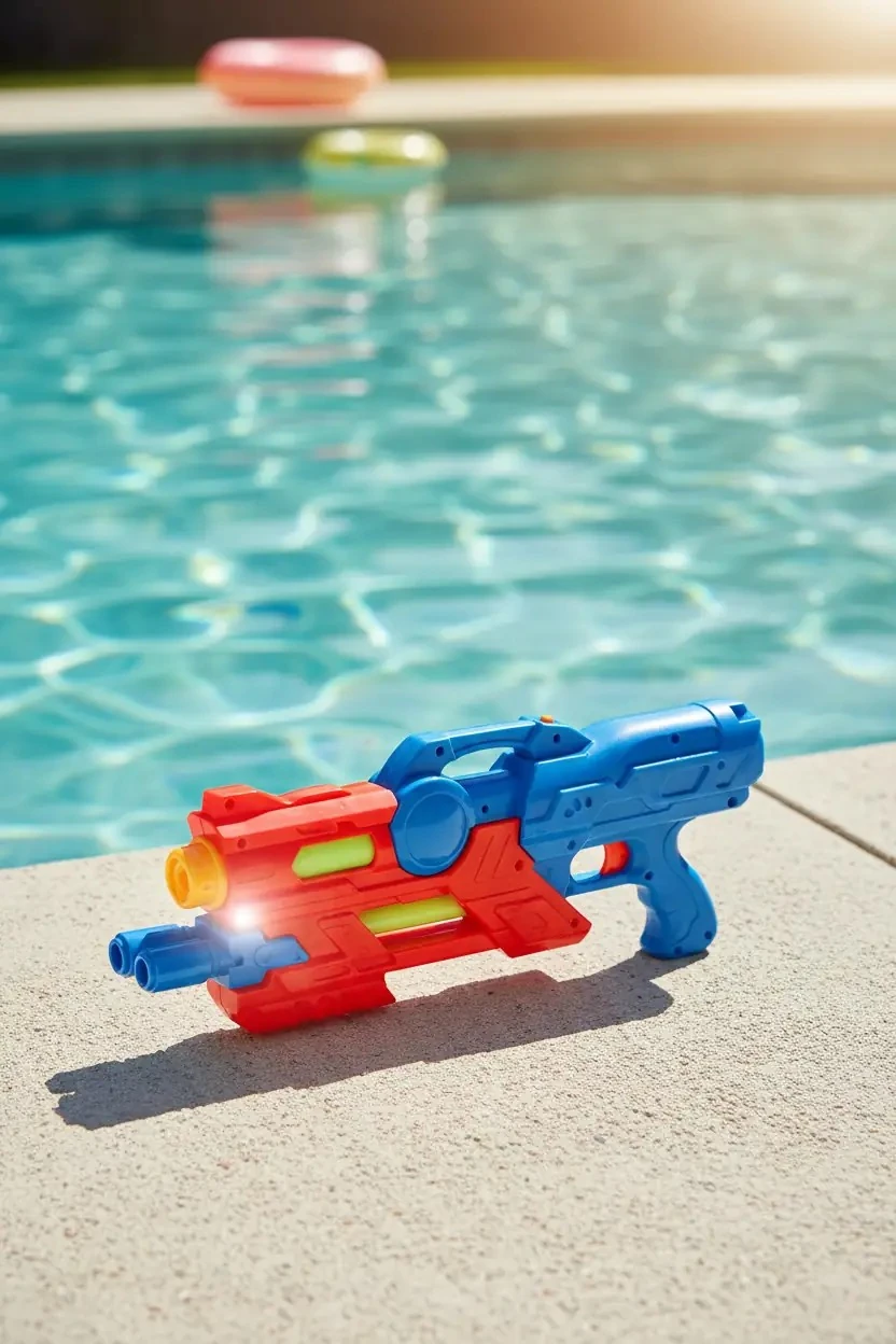 Miniso Lisanslı Üç Nozullu Su Tabancası – Işıklı Tasarım – Güçlü Su Püskürtme Kapasitesi