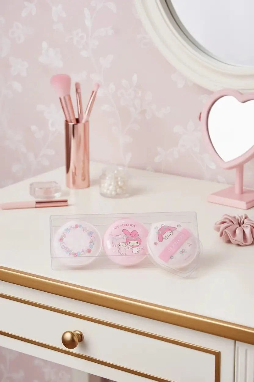 Sanrio Lisanslı Ekstra Büyük Makyaj Pufu (2 adet + Kap)