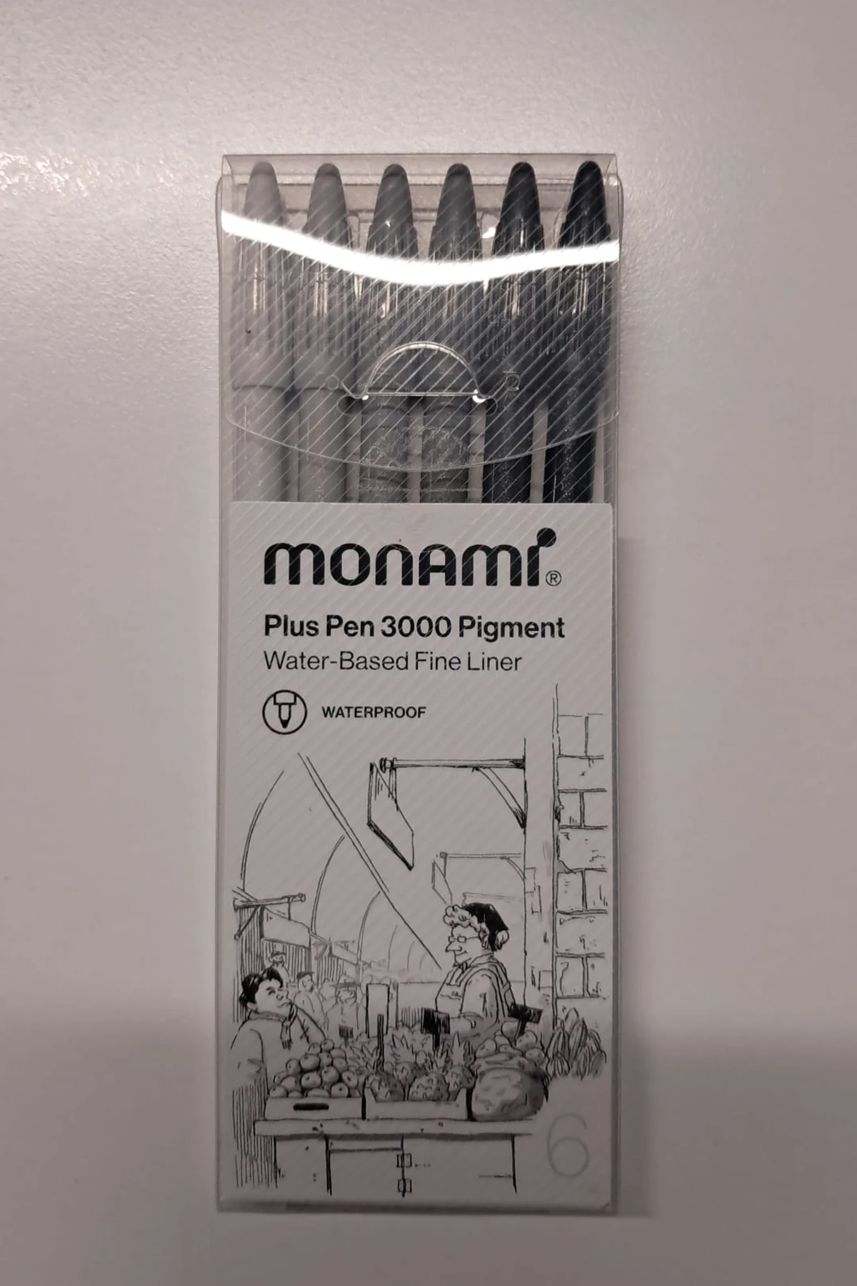 MONAMİ PLUS PEN 3000 ÇİZİM KALEMİ 6’LI GRİ TONLAR