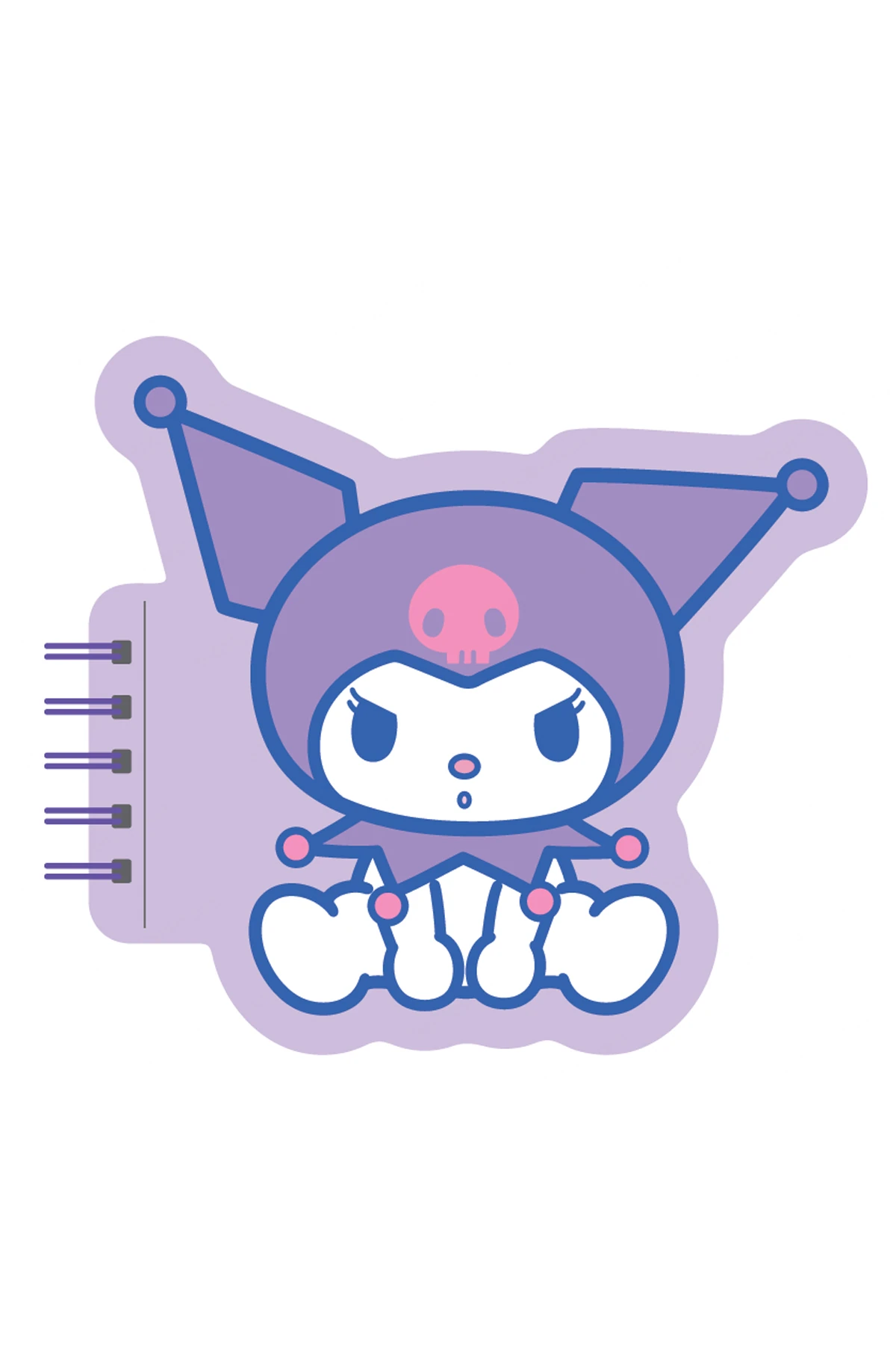 Sanrio Lisanslı Kuromi Figürlü Spiralli Not Defteri (80 yaprak)