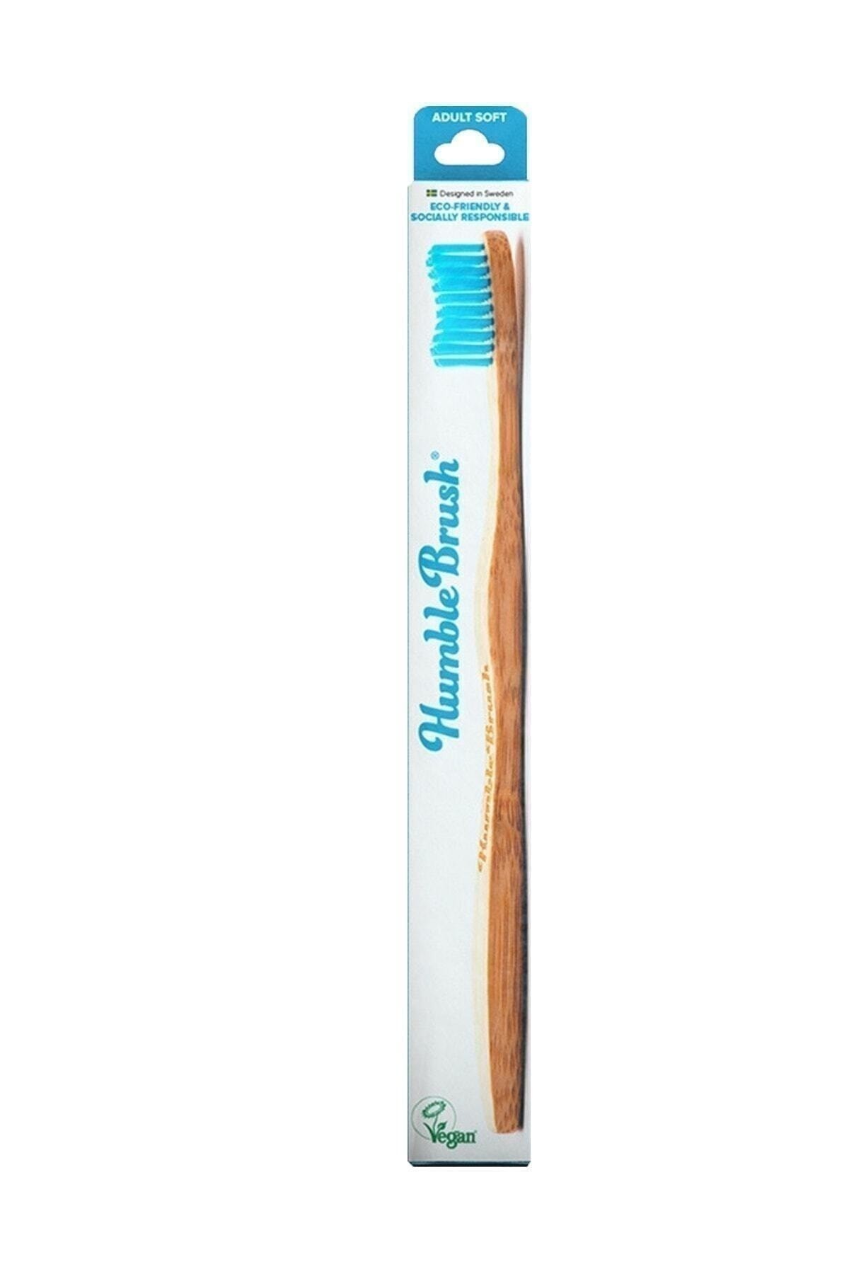 Humble Brush Yetişkin Yumuşak Bambu Diş Fırçası Mavi