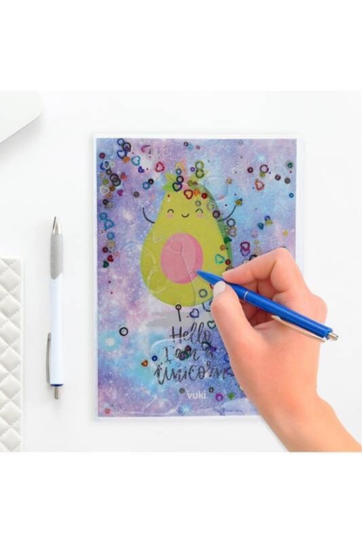 Vuki Avokado A5 Boy Simli Ve Sulu Kapaklı Defter