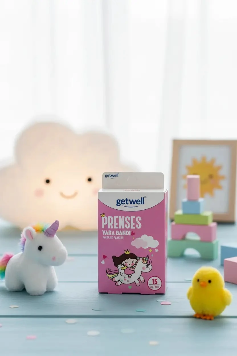 Unicorn ve Prenses Desenli Yara Bandı Seti – Getwell 15 Adet
