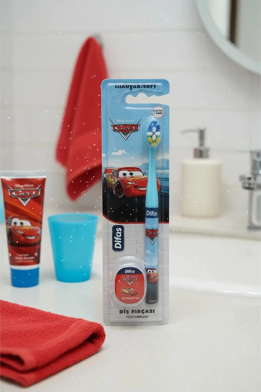 Cars Lisanslı Lightning McQueen Diş Fırçası 8-14 Yaş – Kapaklı Yumuşak