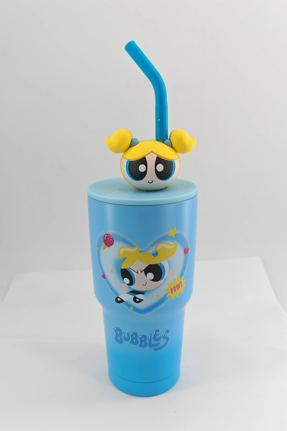 Powerpuff Girls Lisanslı Pipetli Paslanmaz Çelik Termos 900 Ml