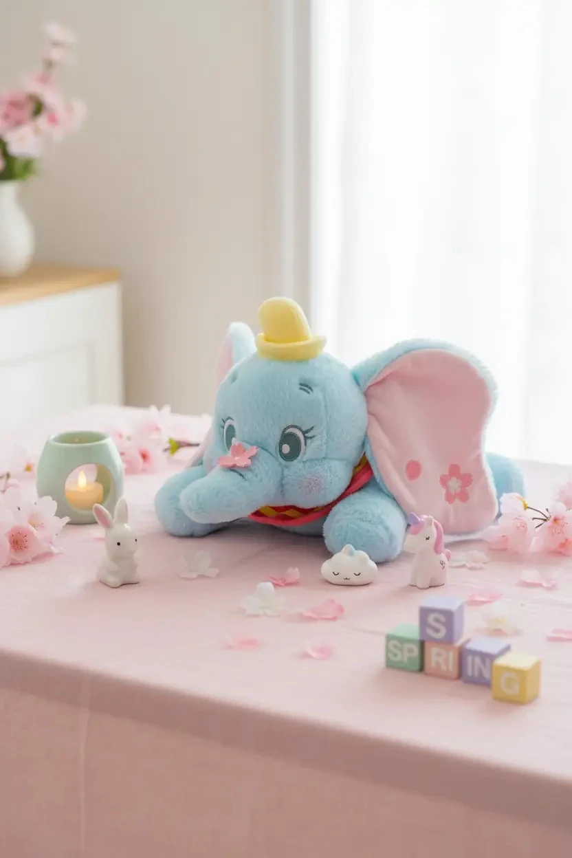 Disney Lisanslı Sakura Serisi Oturan Peluş Oyuncak - Dumbo