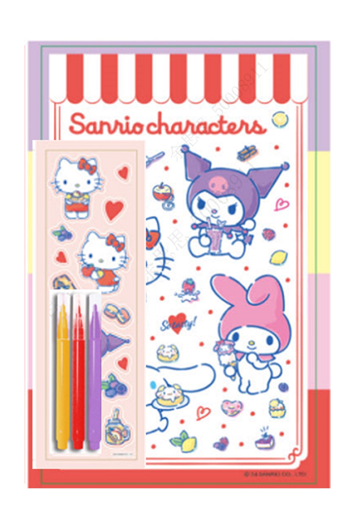 Sanrio Tatlı Koleksiyonu Çizim Sticker Seti