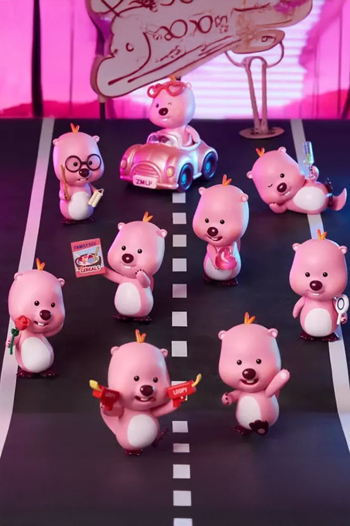 Zanmang Loopy Lisanslı Neon Yol Sürpriz Figürlü Kutu - Blind Box
