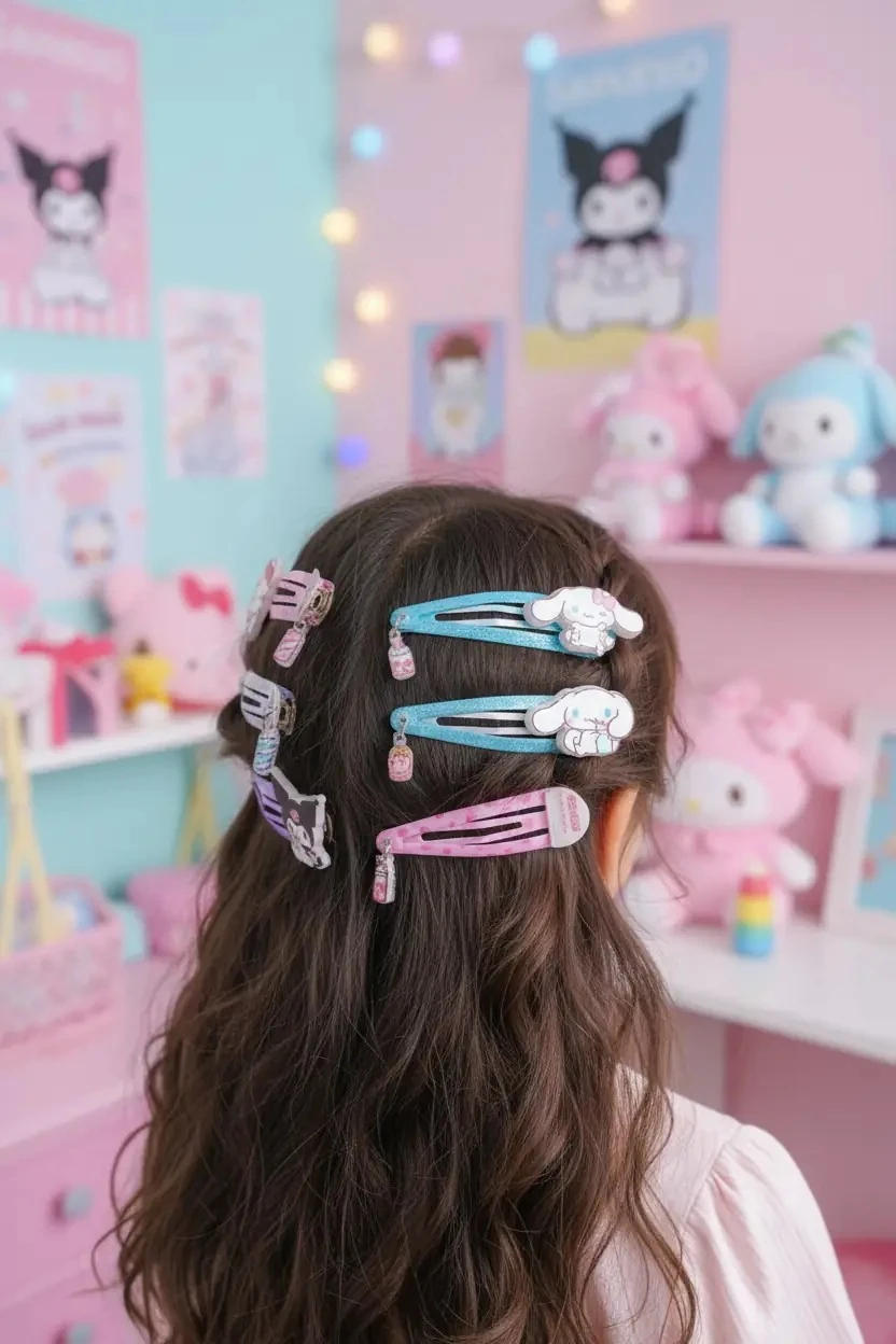 Sanrio Lisanslı Hello Kitty Ve Arkadaşları Sweet Factory Serisi Figürlü Saç Tokası