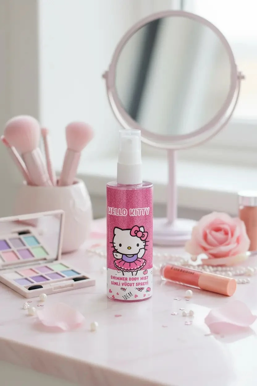 Hello Kitty Body Mist - Tazeleyici ve Simli Vücut Spreyi!