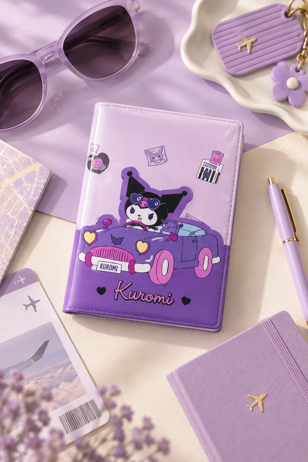 Sanrio Lisanslı Kuromi Koruyucu Ve Şık Pasaport Kılıfı