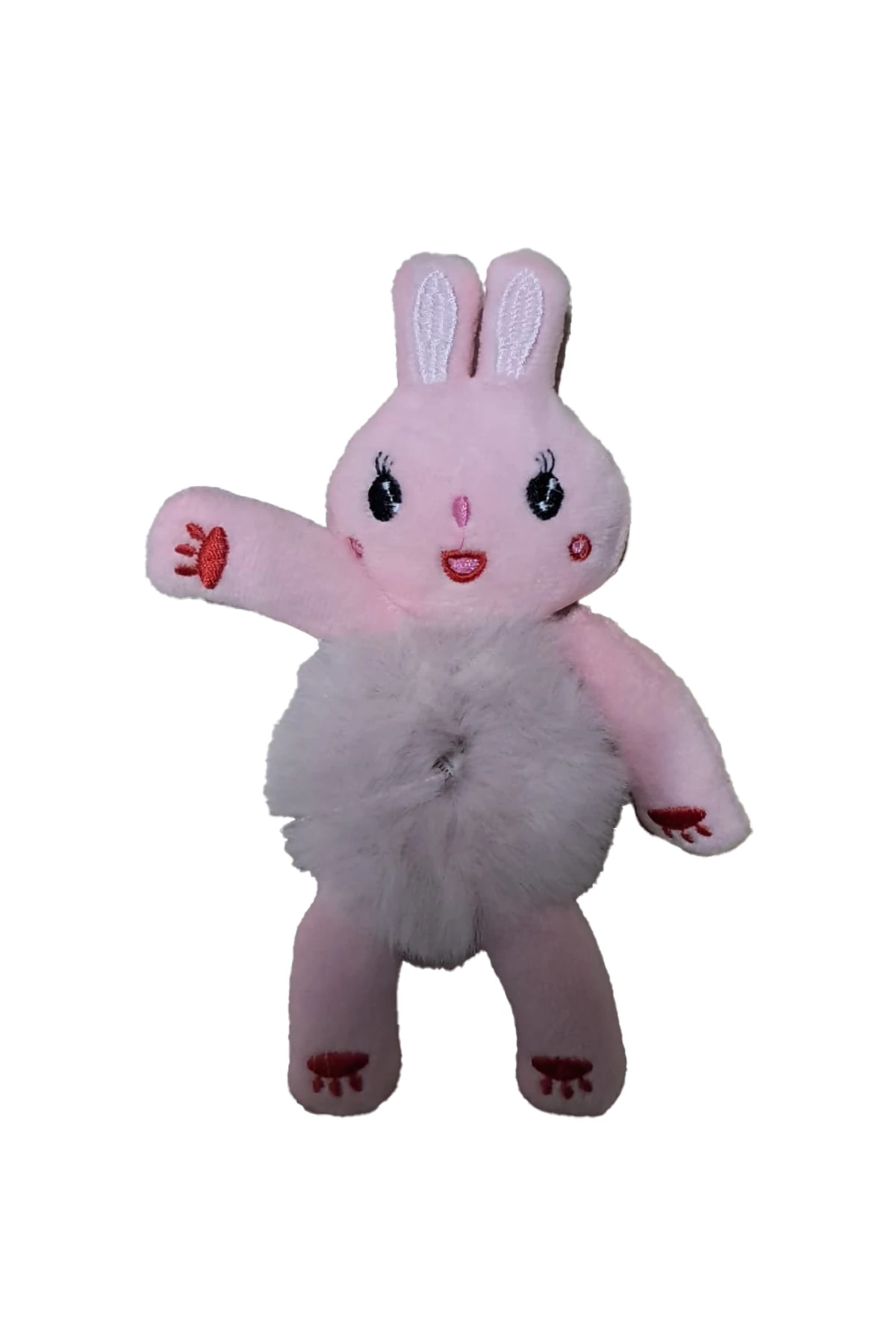 Tavşan Figürlü Peluş Saç Lastiği (Pembe)