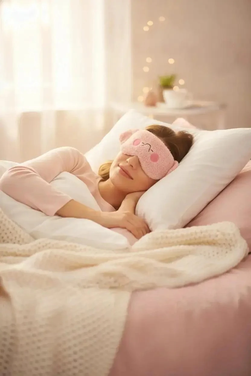 Miniso Lisanslı Minik Dostlar Serisi Lucky Elephant Karakterli Yumuşak Dokulu Işık Engelleyici Uyku Gözlüğü