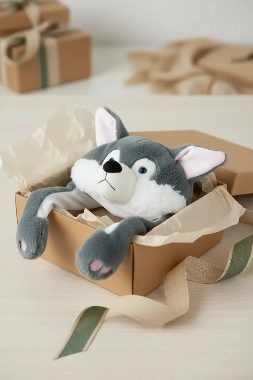 Tilki Kulakları Hareket Eden Peluş Şapka – Eğlenceli Ve Yumuşak Tilki Figürlü Şapka