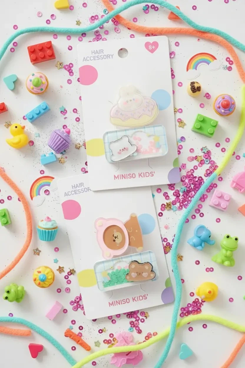 Eğlenceli Ayı Serisi Saç Tokaları 2 adet