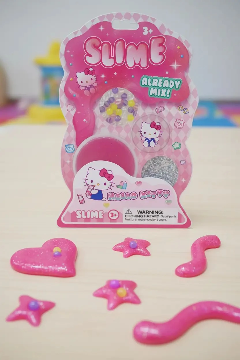 Sanrio Lisanslı Hello Kitty Slime Set – Tek Renk Yumuşak Doku