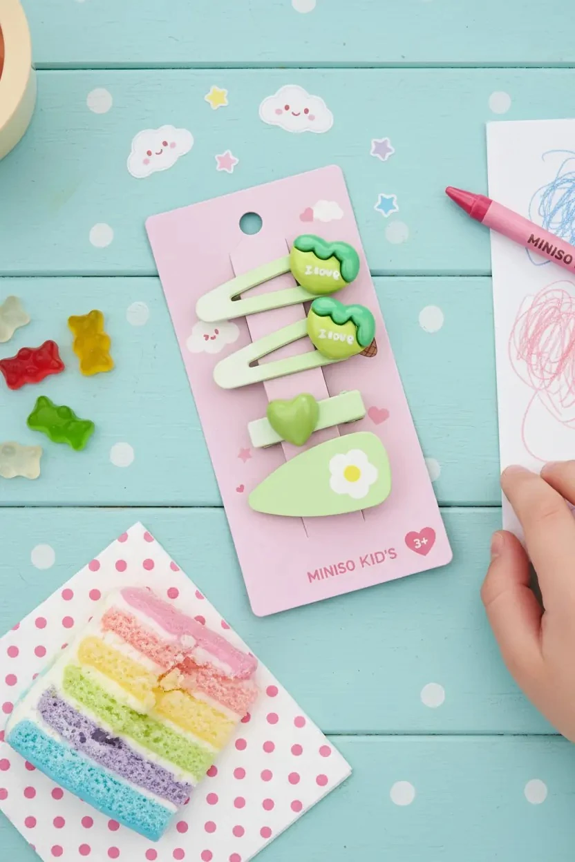 4'lü Renkli Şirin Saç Tokası Seti