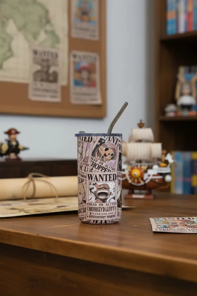 One Piece Serisi Pipetli Çelik Matara 550 ml