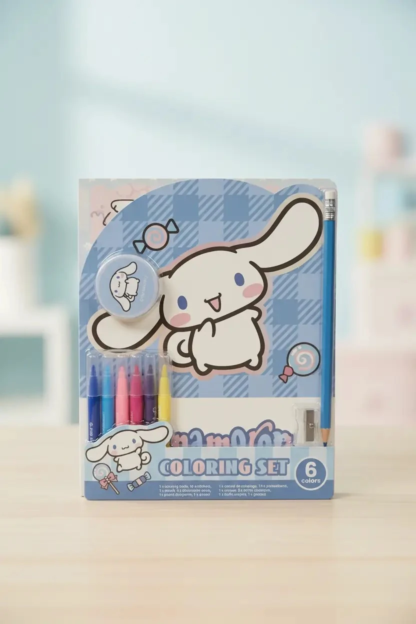 Sanrio Lisanslı Cinnamoroll Renkli Boyama Kitabı Seti 20,3 Cm – Yaratıcı Etkinlik