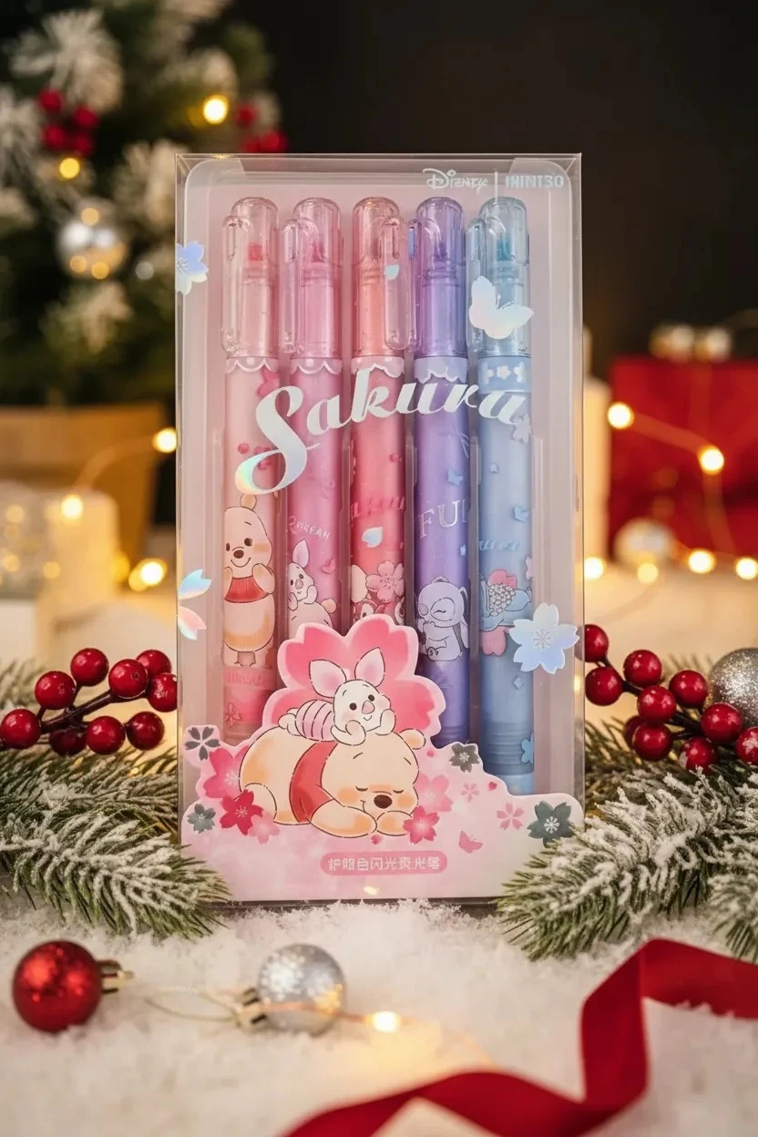 Disney Lisanslı Sakura Serisi Glitter Marker Seti (5 Adet)