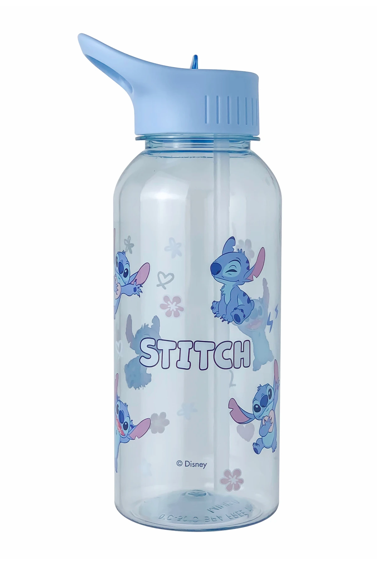 Disney Lilo&Stitch Lisanslı Pipetli Tutacaklı Plastik Su Kabı