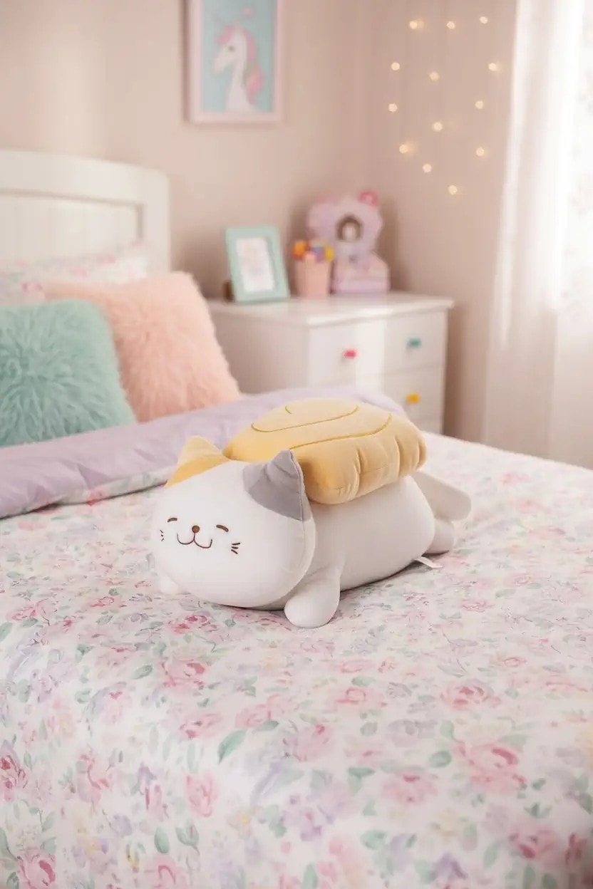 Suşi Kedi Peluş Oyuncak -Tamagoyaki 35 Cm