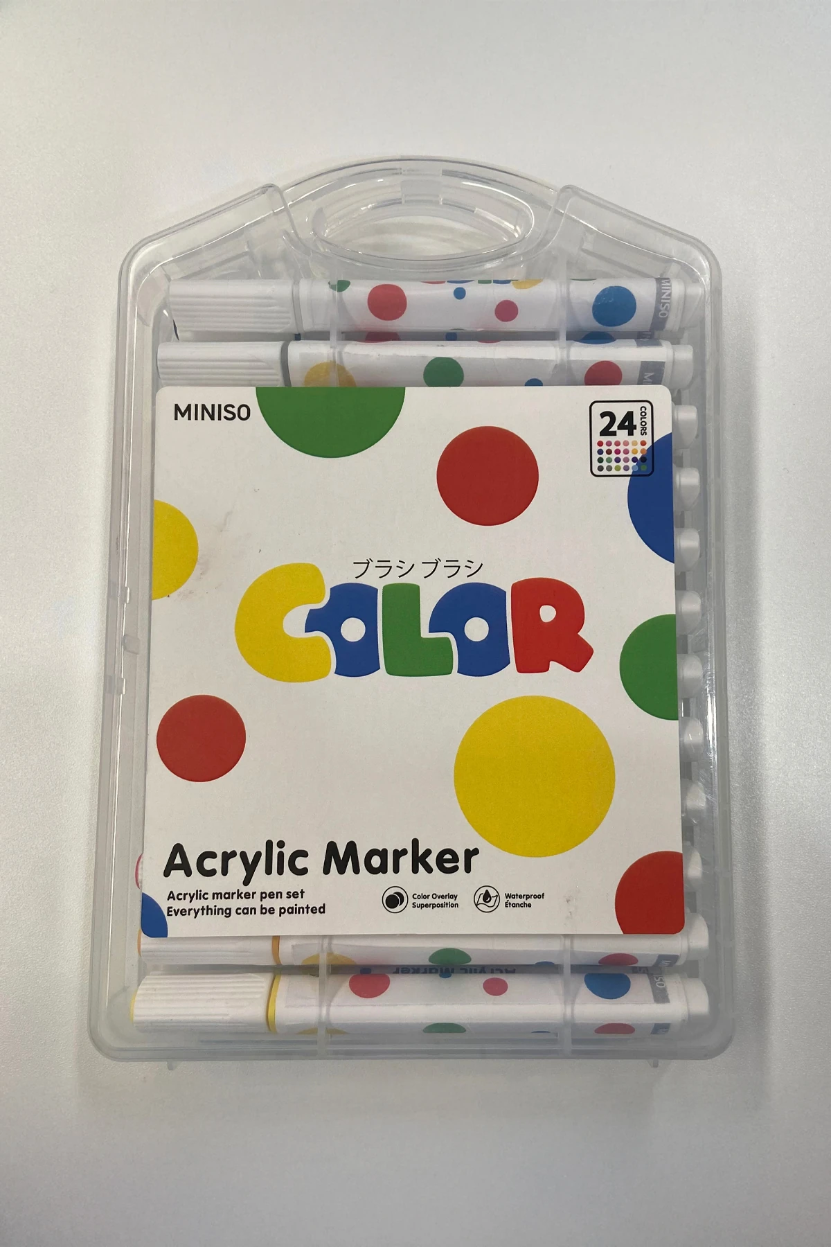 Puantiyeli Seri Üçgen Akrilik Marker Seti (24 Renk)