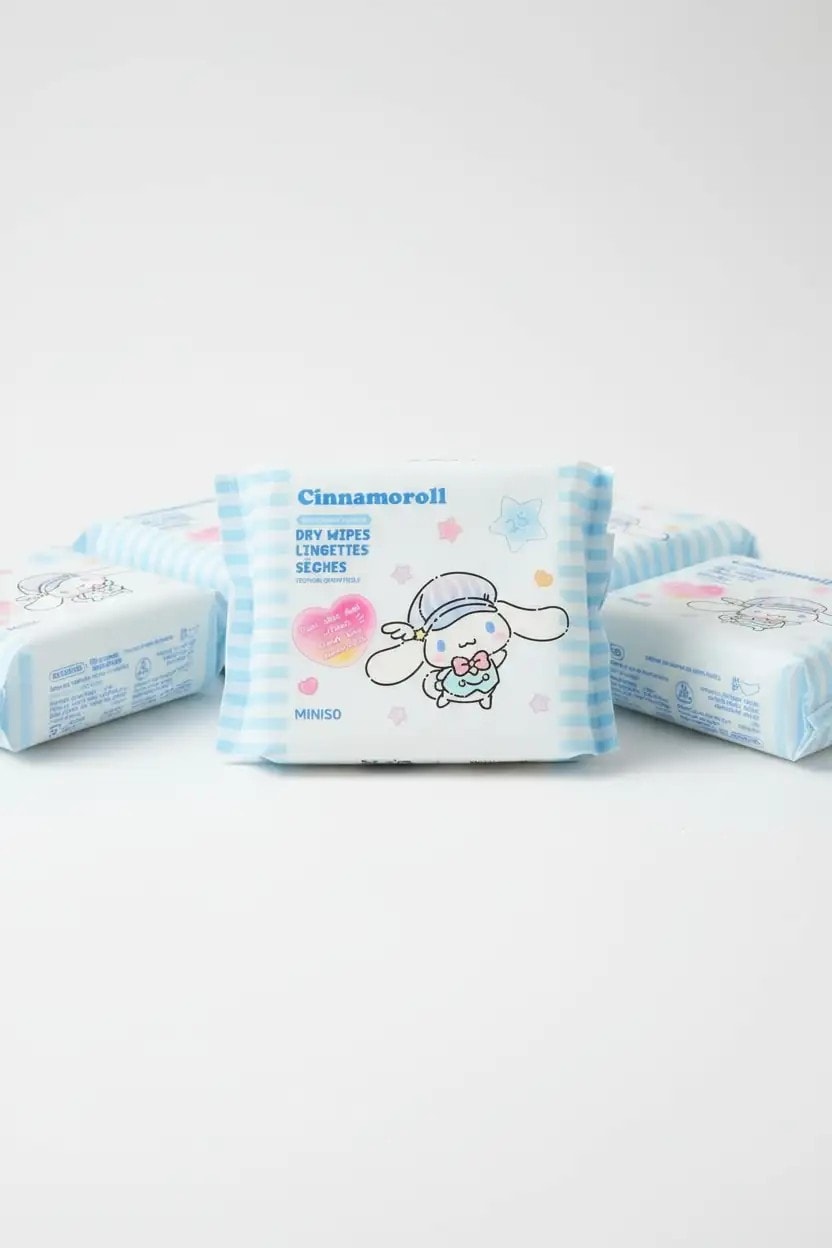 Sanrio Lisanslı Cinnamoroll İnci Dokulu Kuru Mendil (25 Mendil)
