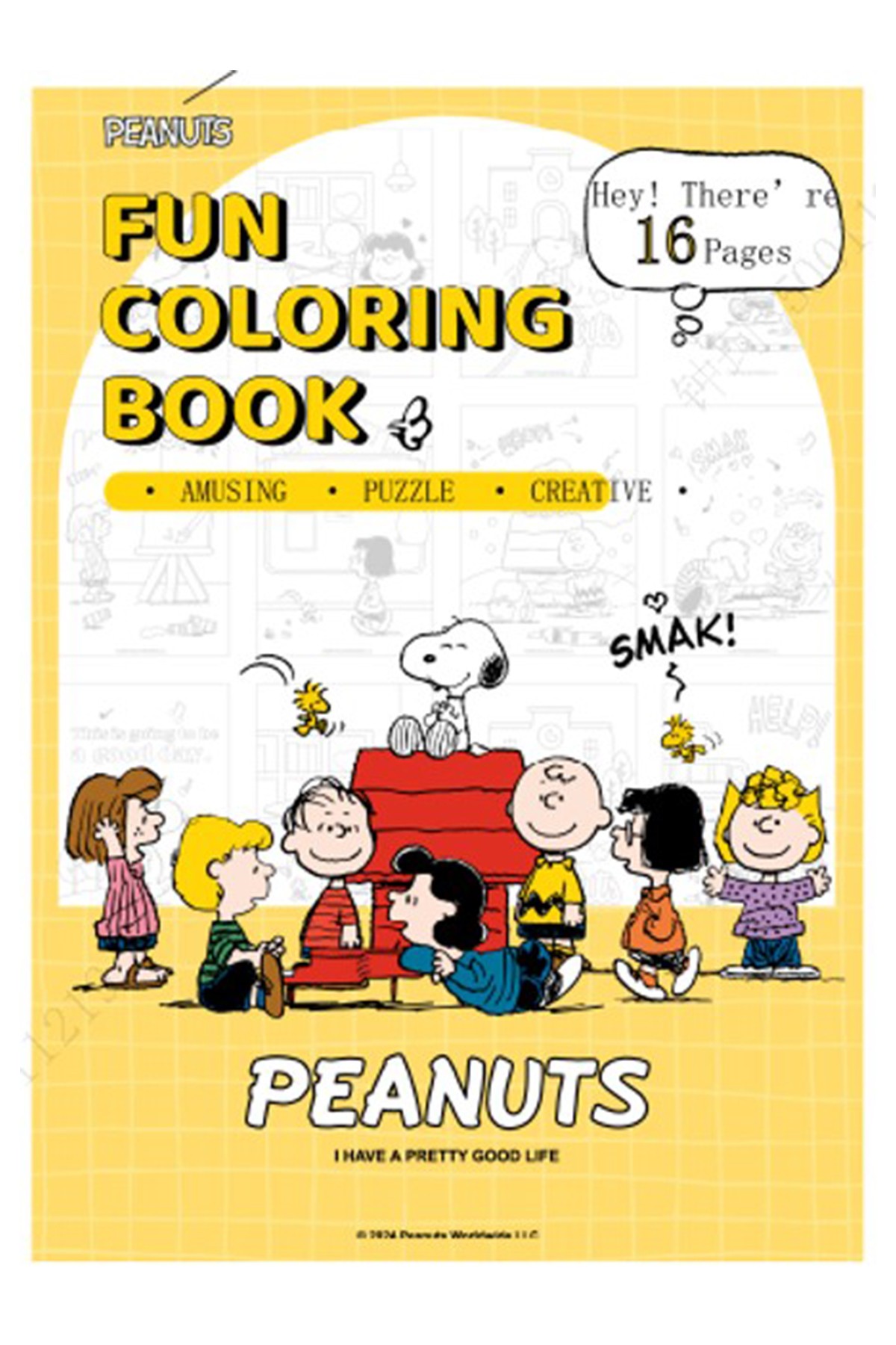 Snoopy Lisanslı Eğlenceli Boyama Defteri (16 yaprak)