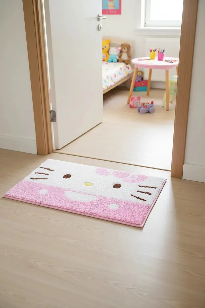 Hello Kitty Lisanslı Yer Matı (Pembe)