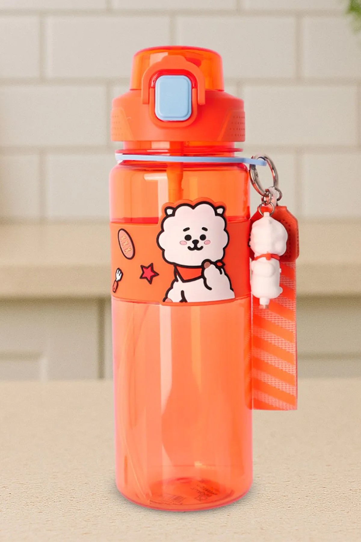 BT21 Lisanslı Askılı ve Kılıflı Plastik Şişe (800mL) - RJ