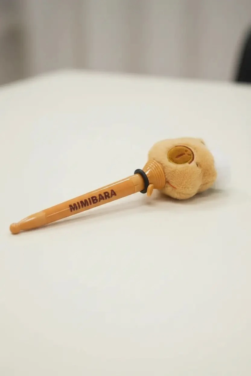 Miniso Lisanslı Pişirme Serisi Pop-Up Tükenmez Kalem 1.0 Mm Siyah (Mimibara Peluş Başlıklı)