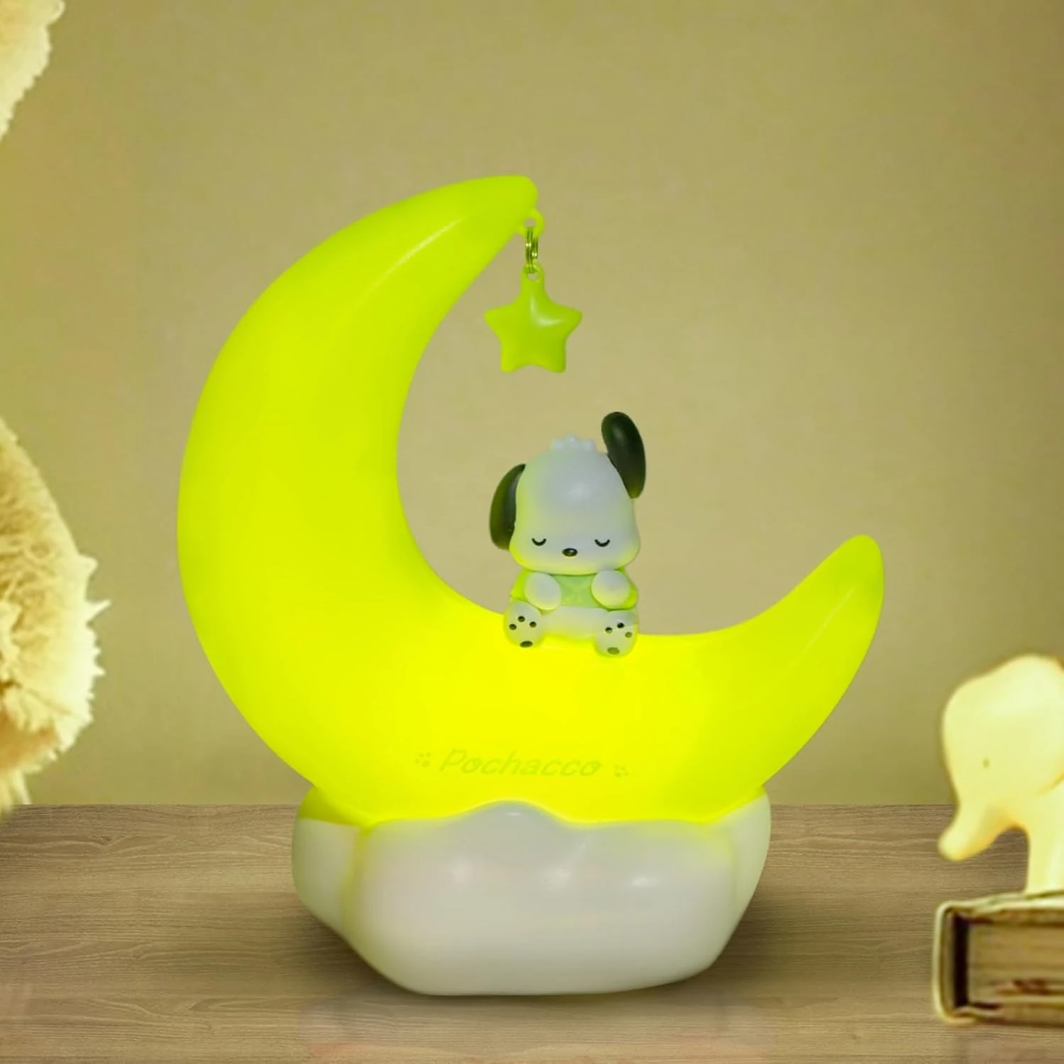 Sanrio Lisanslı Ay Şekilli Gece Lambası - Pochacco