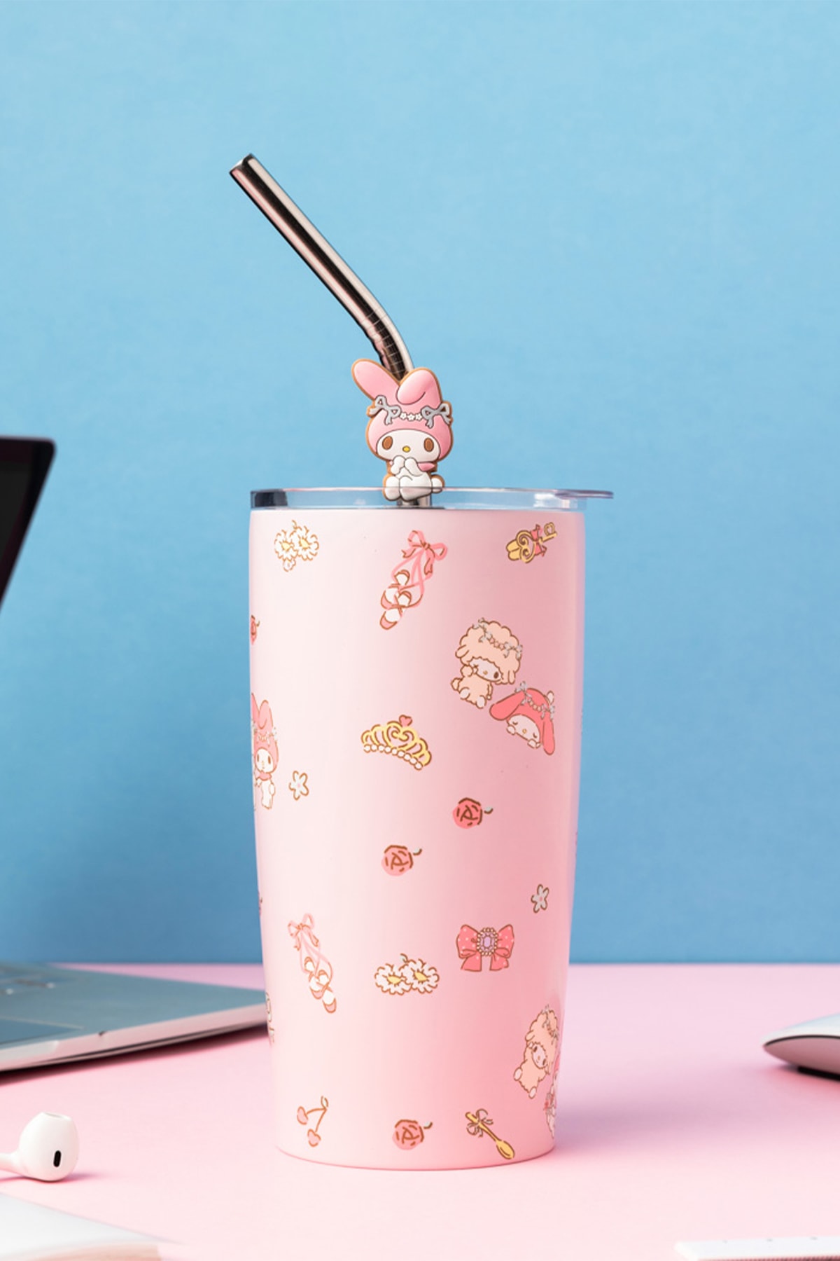 Sanrio Lisanslı My Melody Pipetli Çelik Matara (580mL)