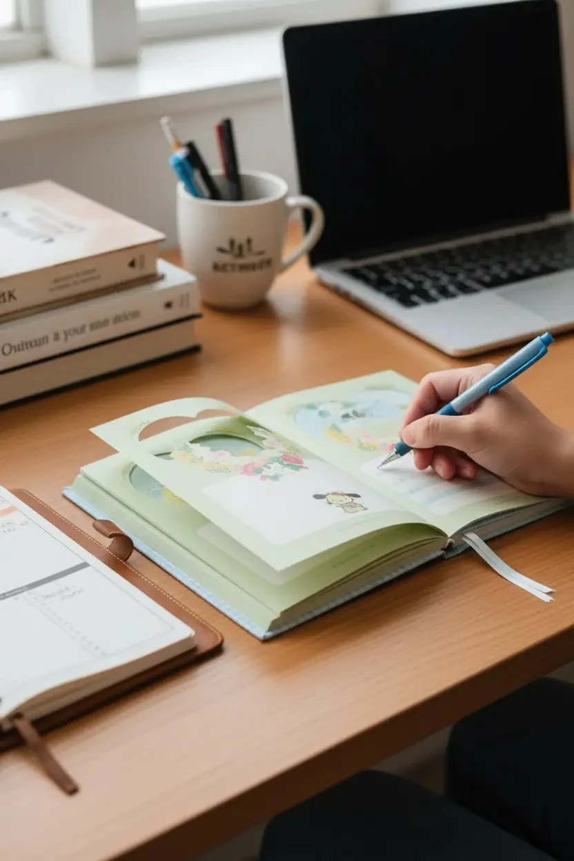 Sanrio Lisanslı Pochacco Sert Kapak Not Defteri – 96 Yaprak Dayanıklı Kapaklı Çizgili Günlük Defter