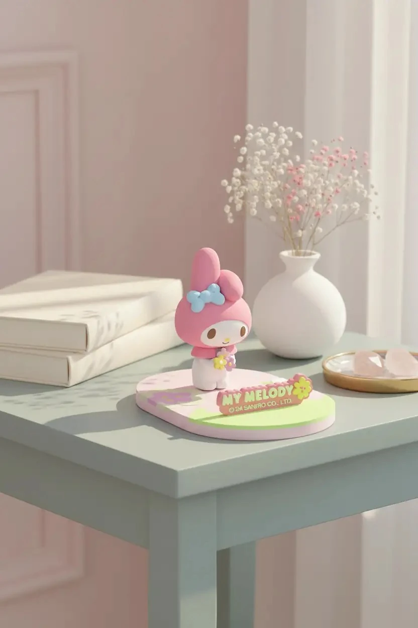 Sanrio Lisanslı My Melody Telefon Tutucu – Sevimli Masa Aksesuarı