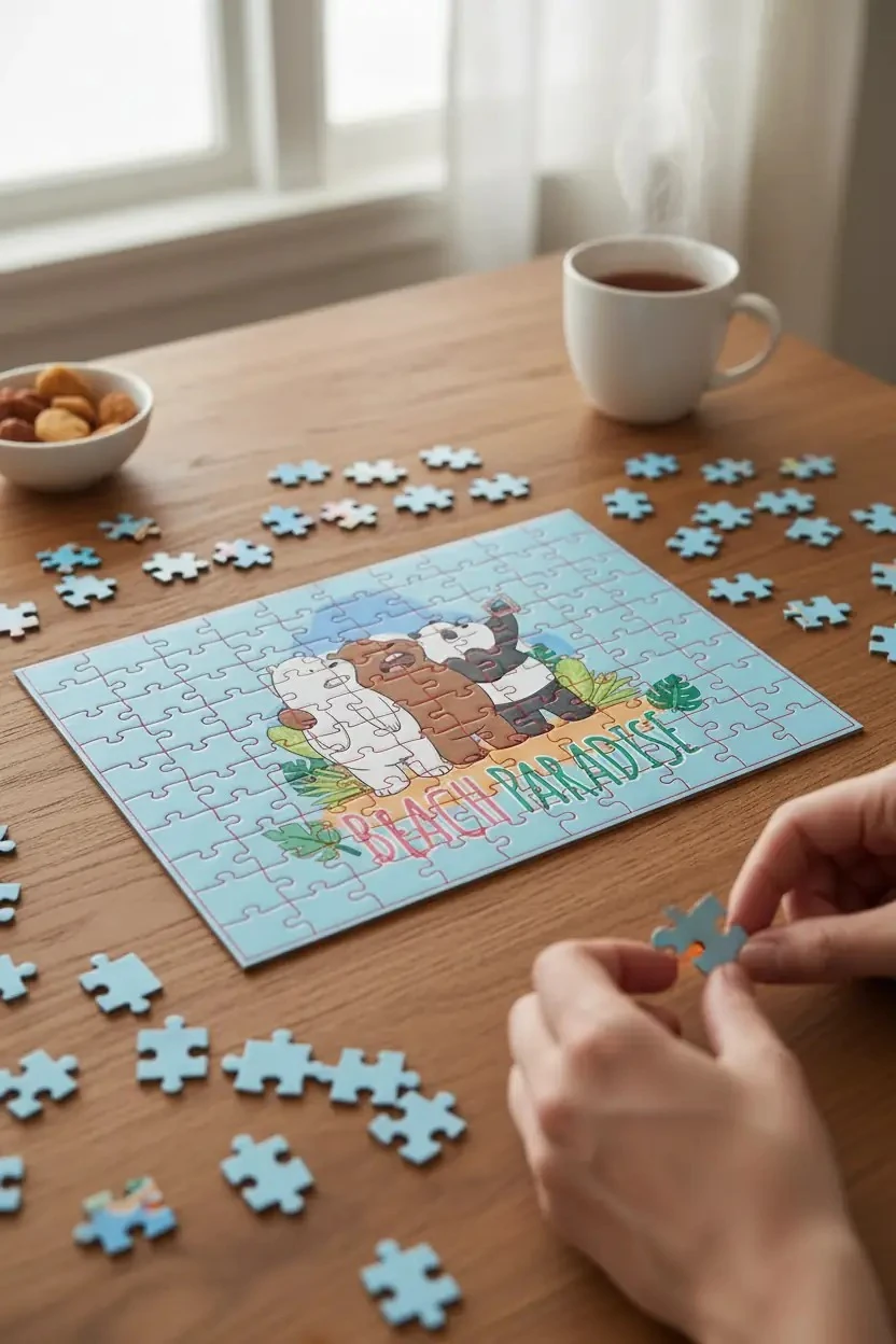 We Bare Bears Lisanslı 100 Parça Puzzle – Eğitici ve Renkli Çocuk ve Yetişkin Aktivite Seti