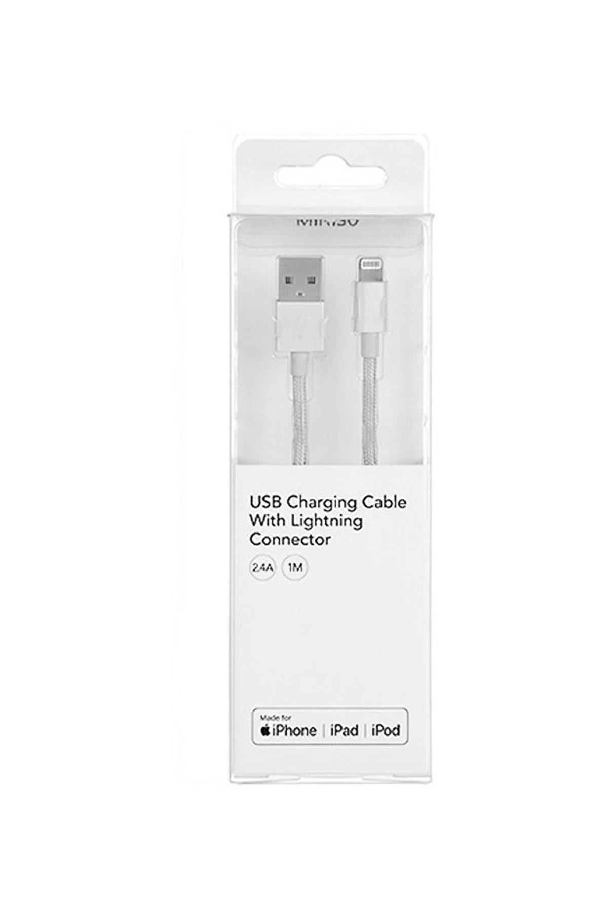 Apple Uyumlu Dayanıklı Lightning Kablo 2.4A - 1m