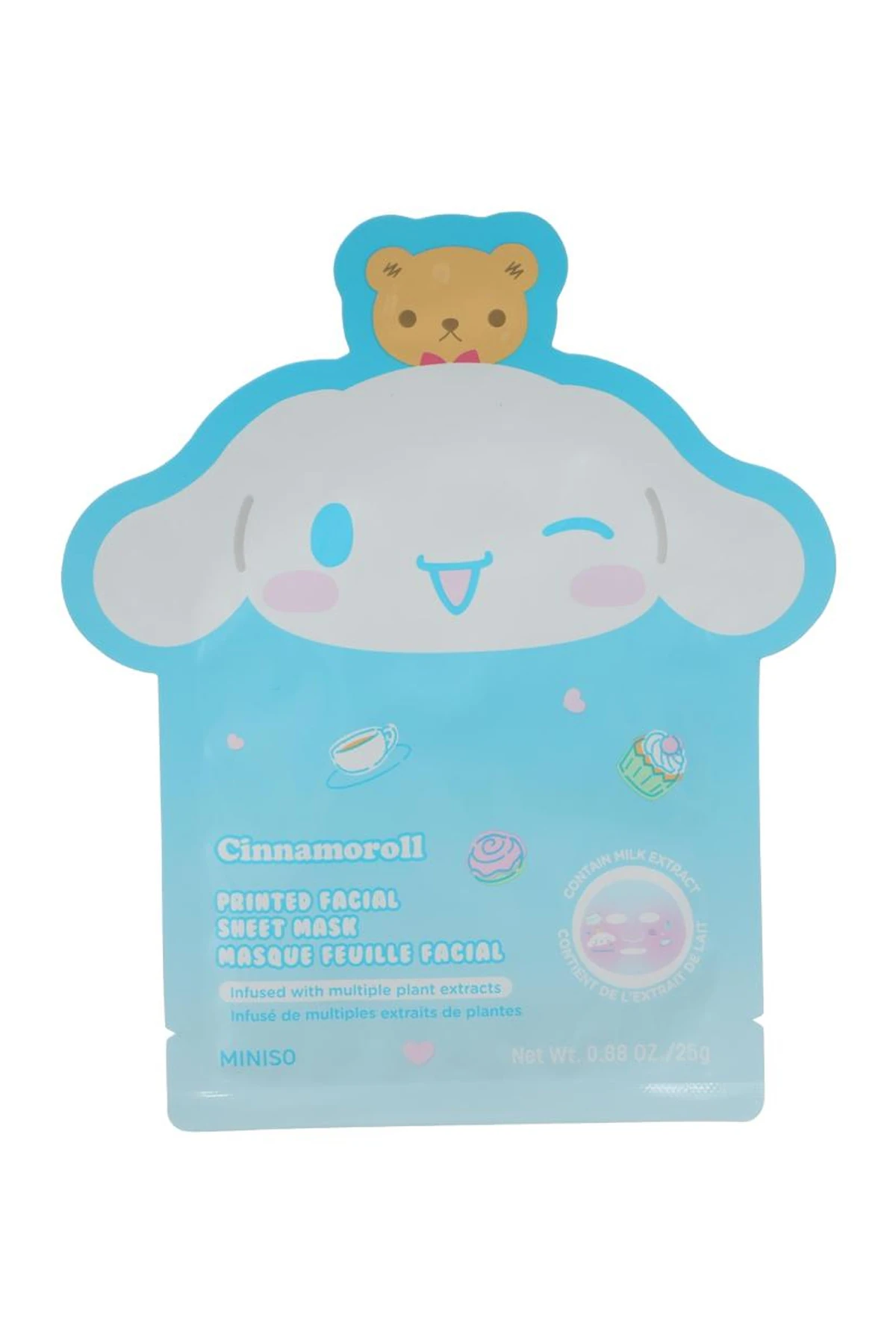 Sanrio Lisanslı Cinnamoroll Baskılı Kağıt Yüz Maskesi