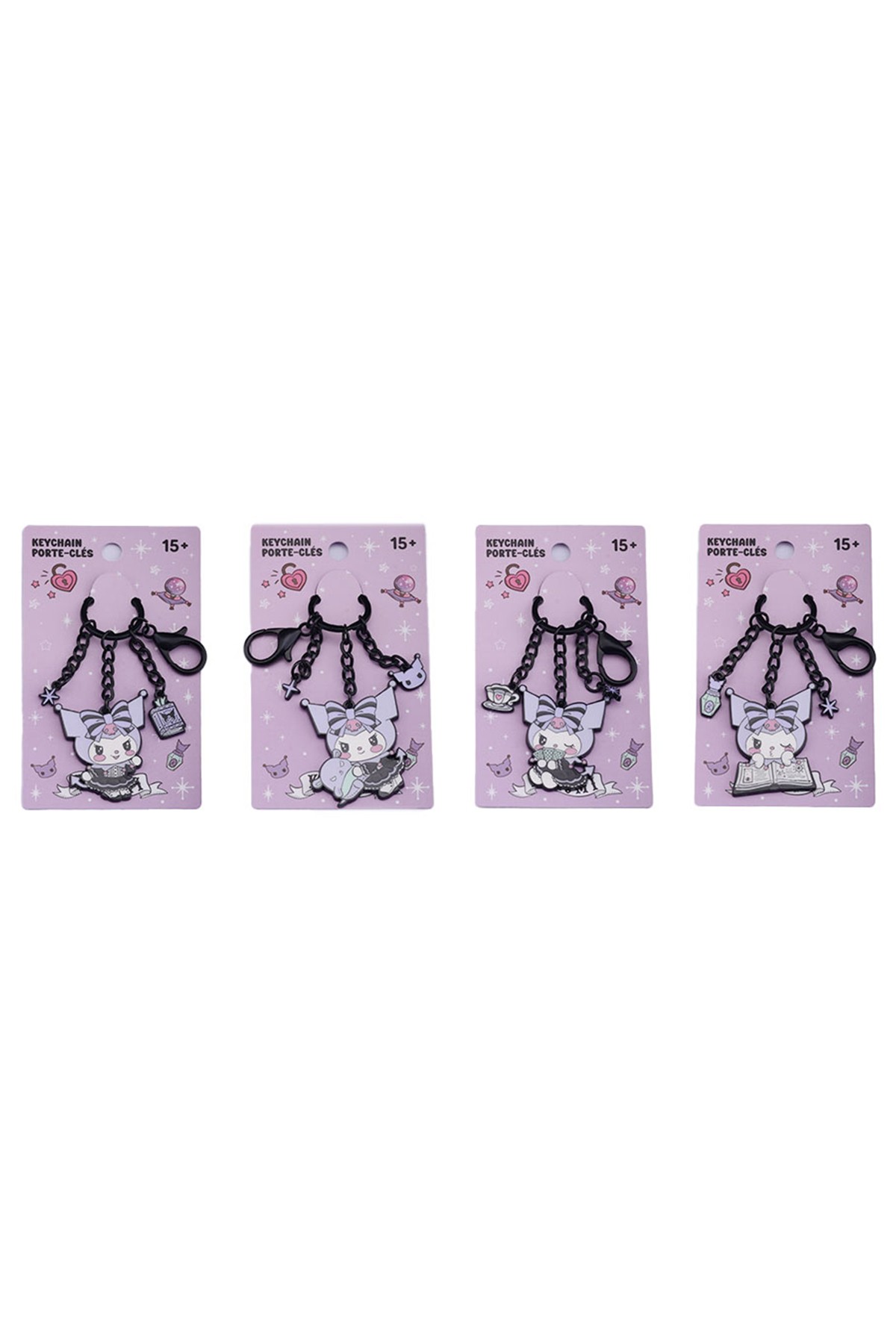 Sanrio Lisanslı Kuromi Metal Anahtarlık