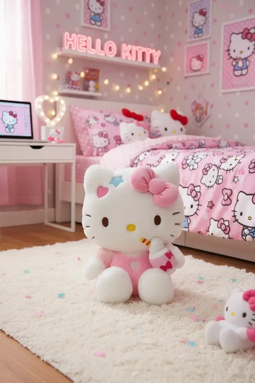 Hello Kitty Lisanslı Sweet Factory Koleksiyonu 11 İnç Oturan Peluş Oyuncak