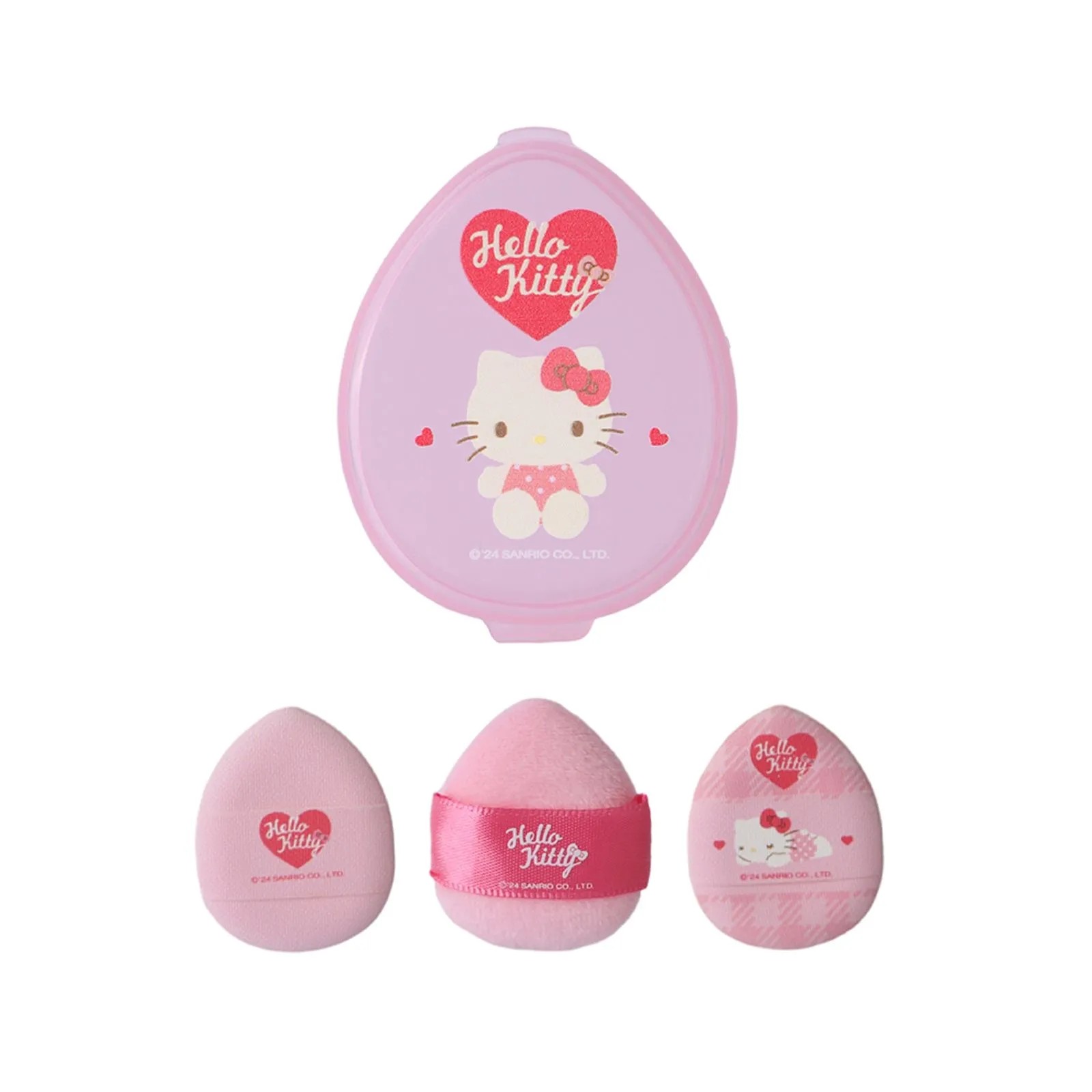 Sanrio Lisanslı Pembe Serisi Mini Parmak Pudra Pufu (3 adet)