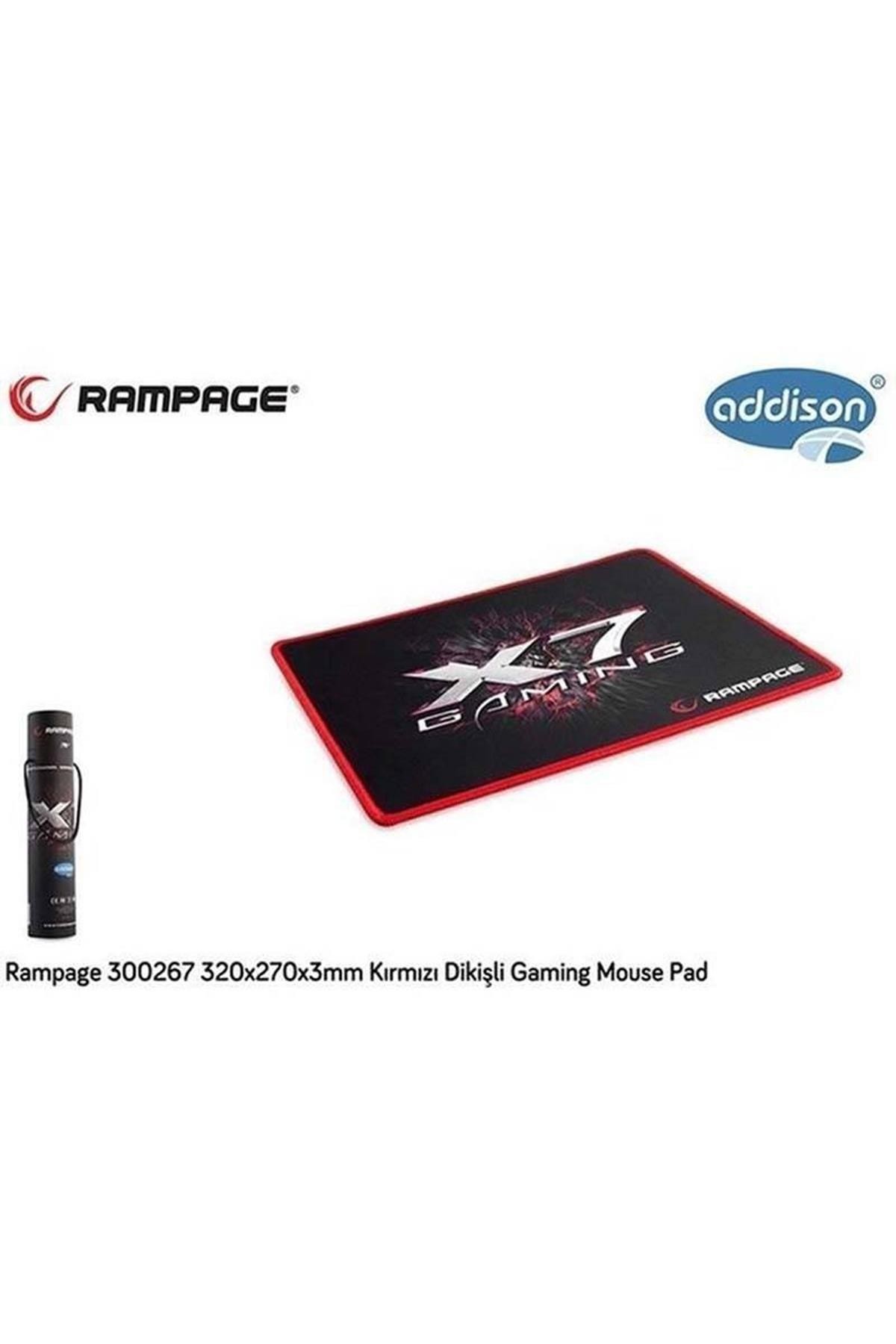 Kırmızı Addison Rampage 300267 Dikişli Gaming Mouse Pad 320*270*3Mm