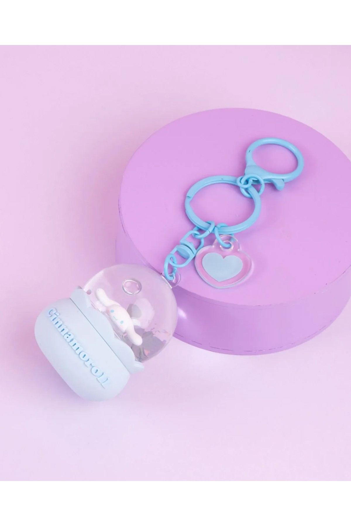Sanrio Lisanslı Cinnamoroll Kristal Top Sıvı Anahtarlık