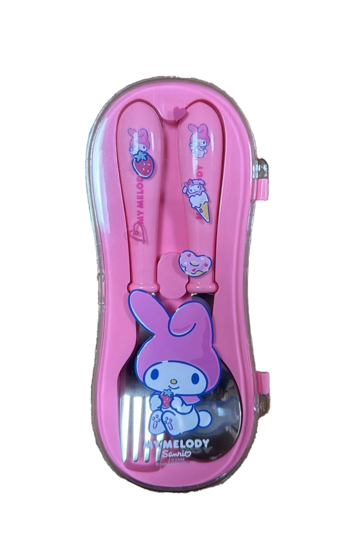 Sanrio Lisanslı My Melody Taşınabilir Paslanmaz Çelik Çatal